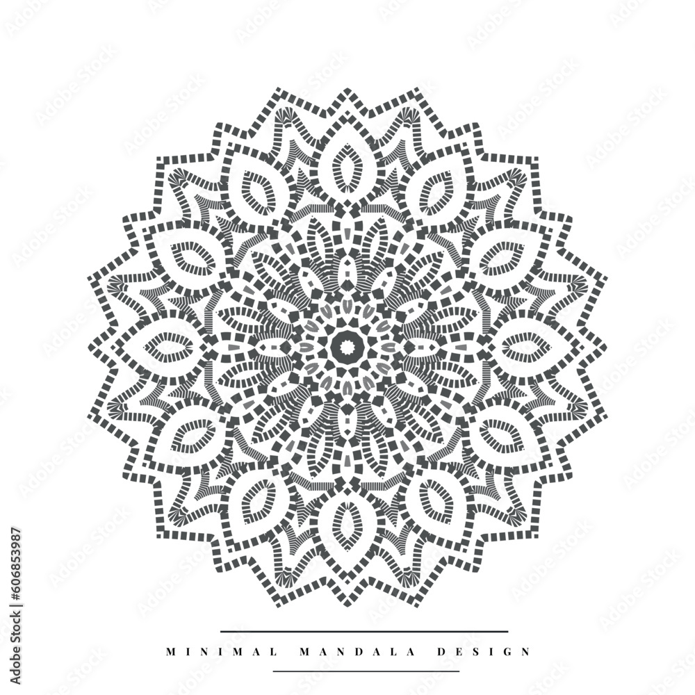 Modern Mandala Coloring Page with Nature-inspired Elements