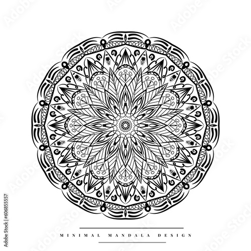 Modern Mandala Coloring Page with Nature-inspired Elements