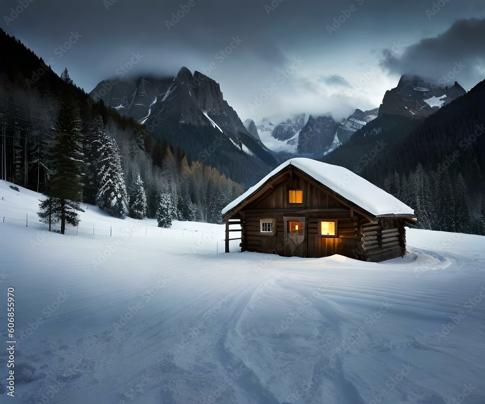 house in the snow house in the snow