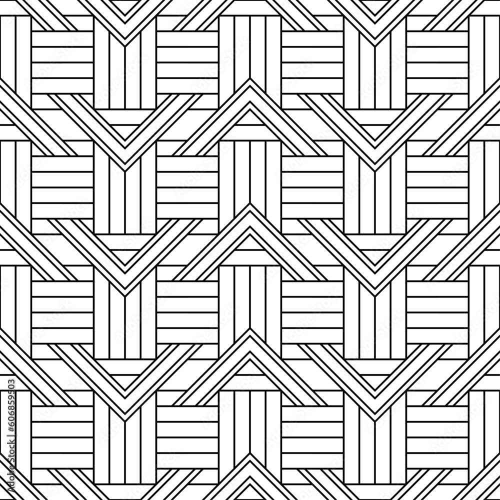 Vector seamless pattern. Modern stylish texture. Monochrome, linear abstract background. Vector seamless pattern. Modern stylish texture. Monochrome, linear abstract background.