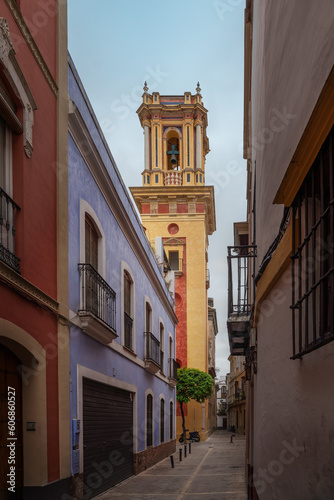 San Bartolome Church at Juderia - Seville  Andalusia  Spain