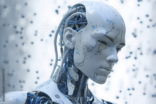 image of a futuristic humanoid robot, futuristic, technological, intelligent, human-like, innovative