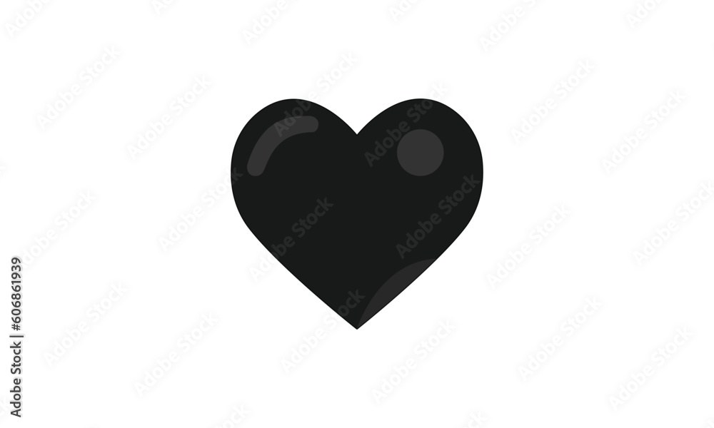 Black Heart Isolated on white Black Heart Isolated on white