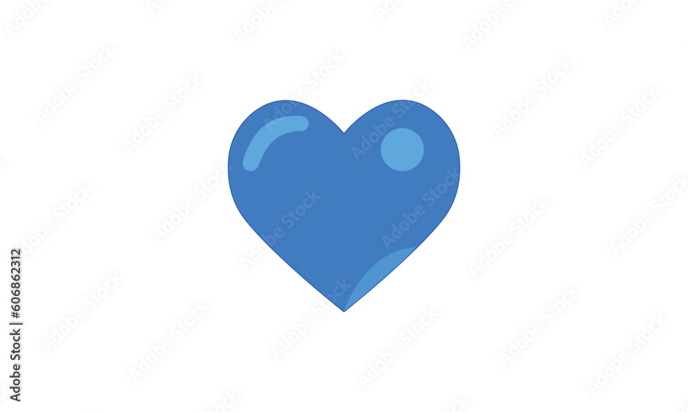 blue heart isolated on white