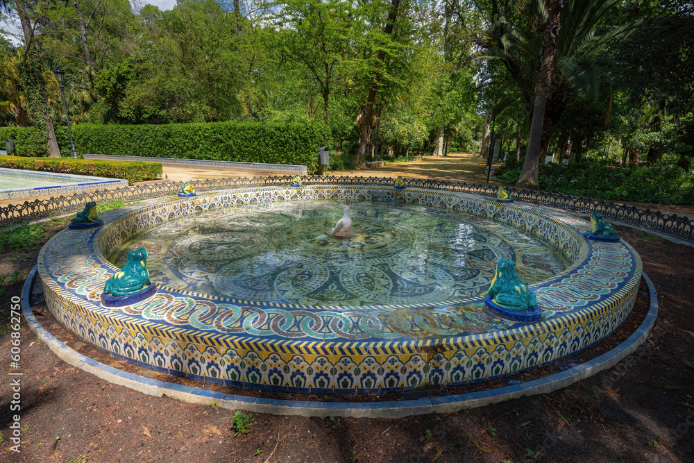 Fuente de las Ranas (Frogs Fountain) at Maria Luisa Park - Seville, Andalusia, Spain