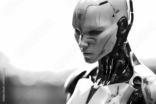 image of a futuristic humanoid robot, futuristic, technological, intelligent, human-like, innovative