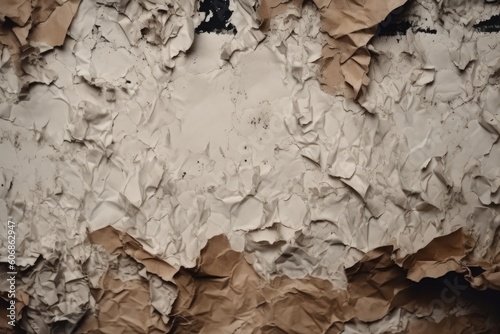 Ripped or torn paper texture background with rough edges, Generative ai