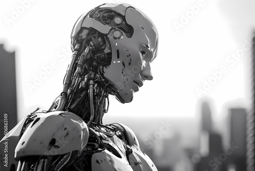 image of a futuristic humanoid robot, futuristic, technological, intelligent, human-like, innovative