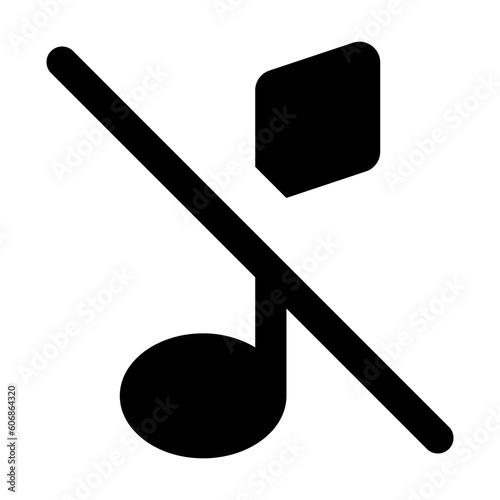 Music Note Off Icon