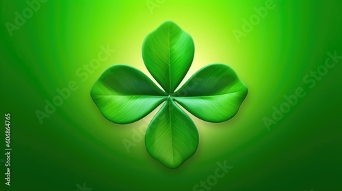 A green clover brings luck on St. Patrick's Day. (Generative AI)