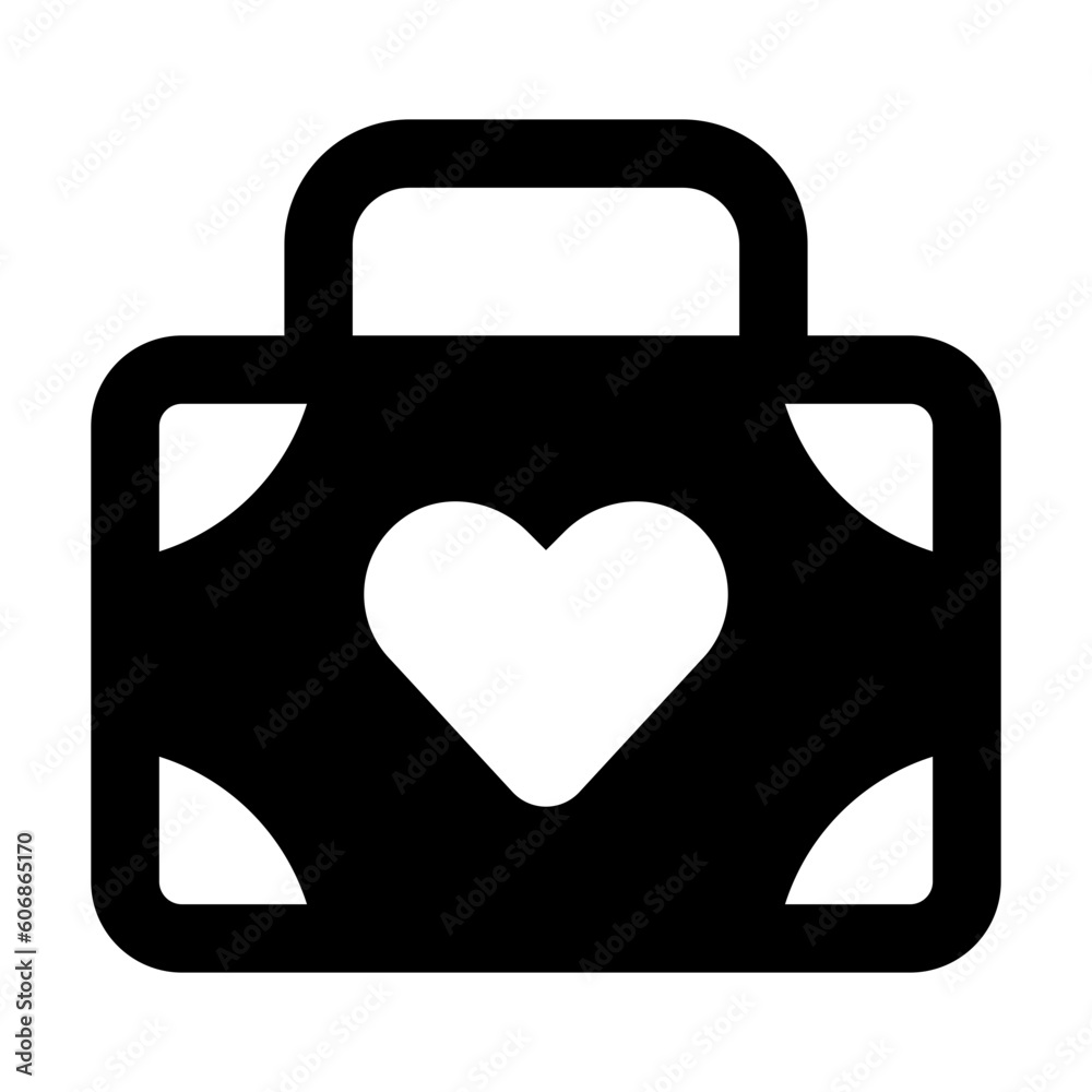 Briefcase Heart Icon