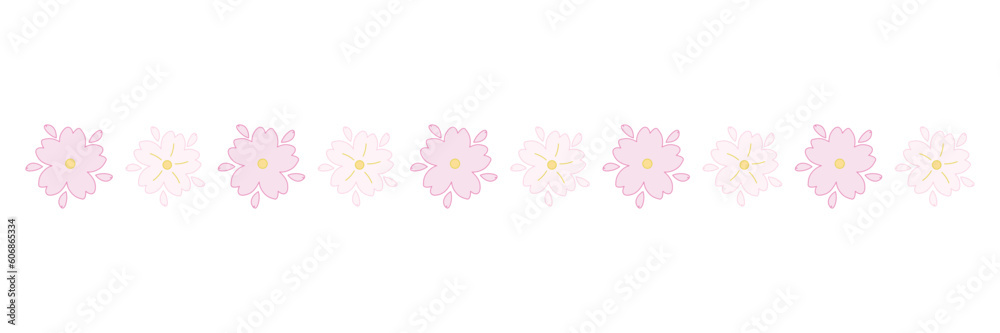 Fototapeta premium Sakura border line type 10