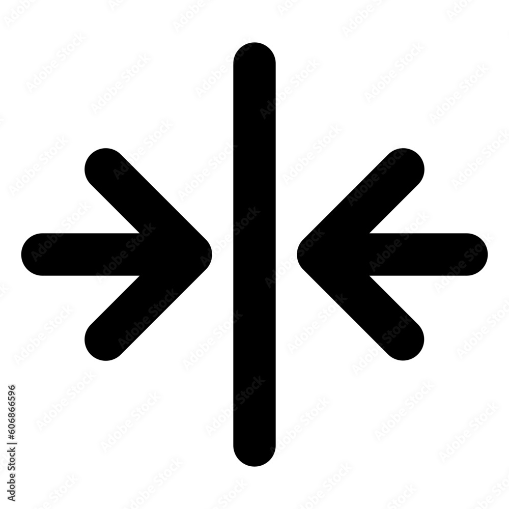 Arrow Line Center Text Icon Arrow Line Center Text Icon