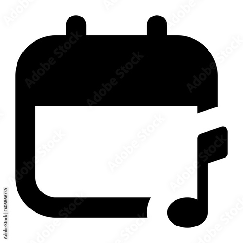 Calendar Music Note Icon