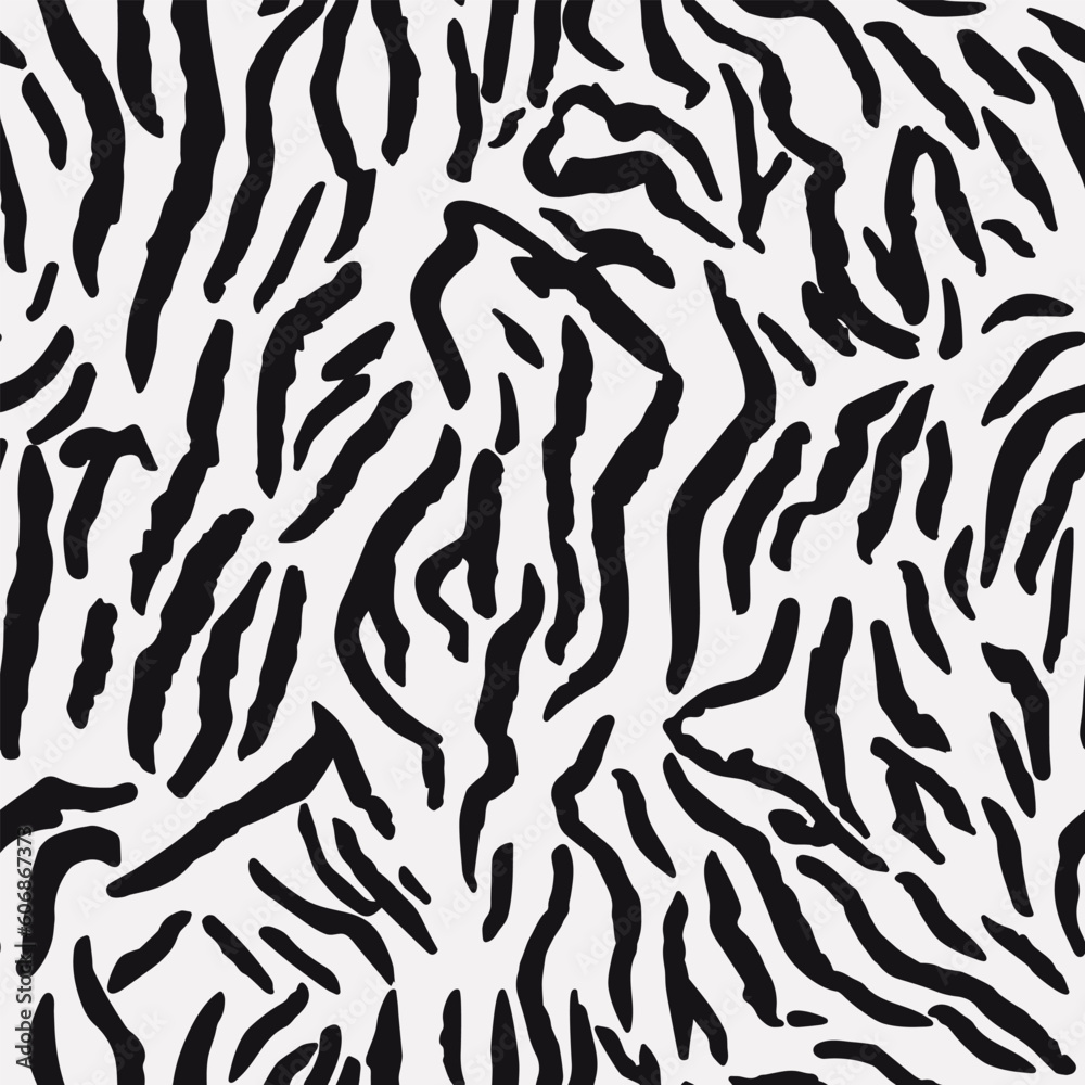 Abstract Hand Drawn Zebra skin. Seamless pattern Abstract Hand Drawn Zebra skin. Seamless pattern