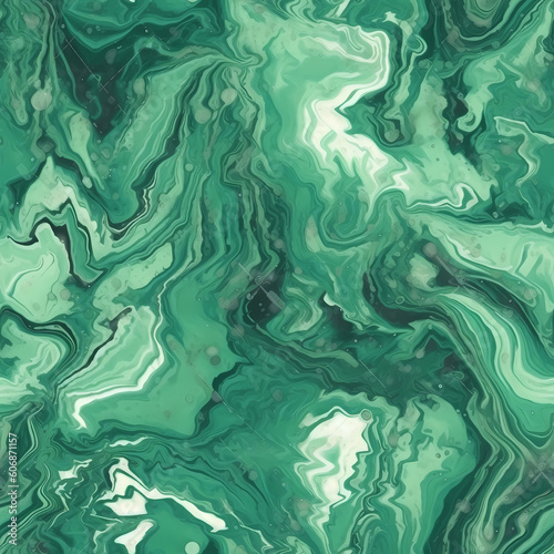 Green marble swirl seamless background