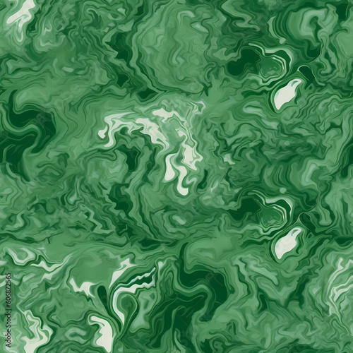 Green marble swirl seamless background