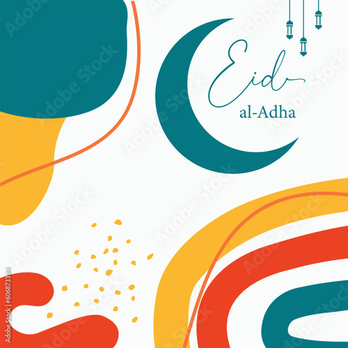 Set Social media post template of Eid al adha event.