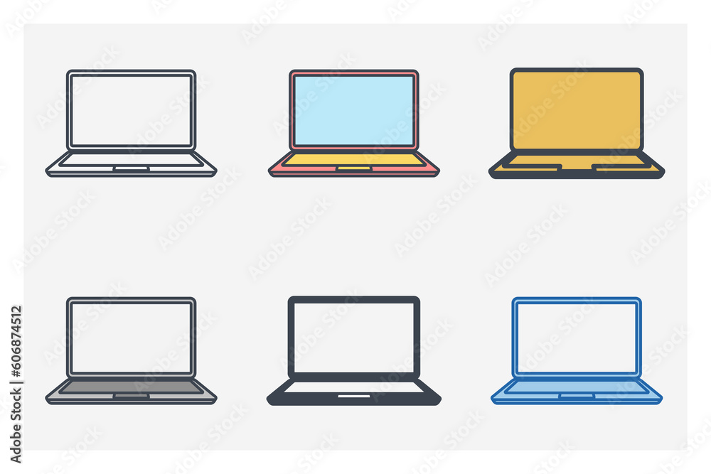 Laptop icon symbol template for graphic and web design collection logo vector illustration Laptop icon symbol template for graphic and web design collection logo vector illustration