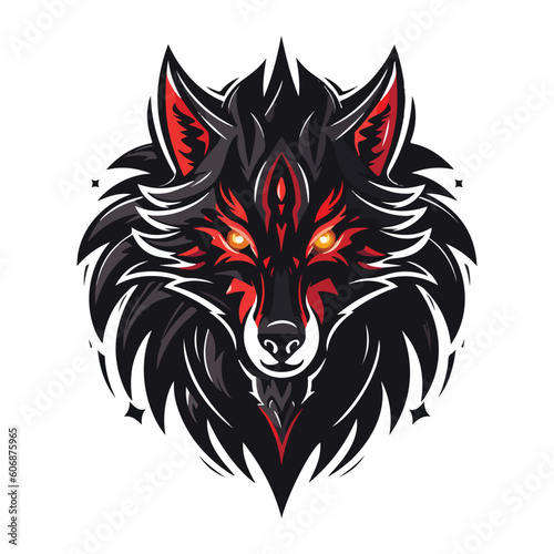 Wolves mascot esport logo character design for wolf gaming and sport. Vector illustration of wolf head