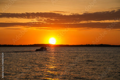 Sonnenuntergang an der Müritz in Mecklenburg-Vorpommern
