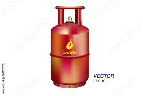Liquefied petroleum gas LPG cylinder vector illustration. Indian cooking gas image. Household cooking applications. propane, butane, propylene, butylene and isobutane composition gas. 