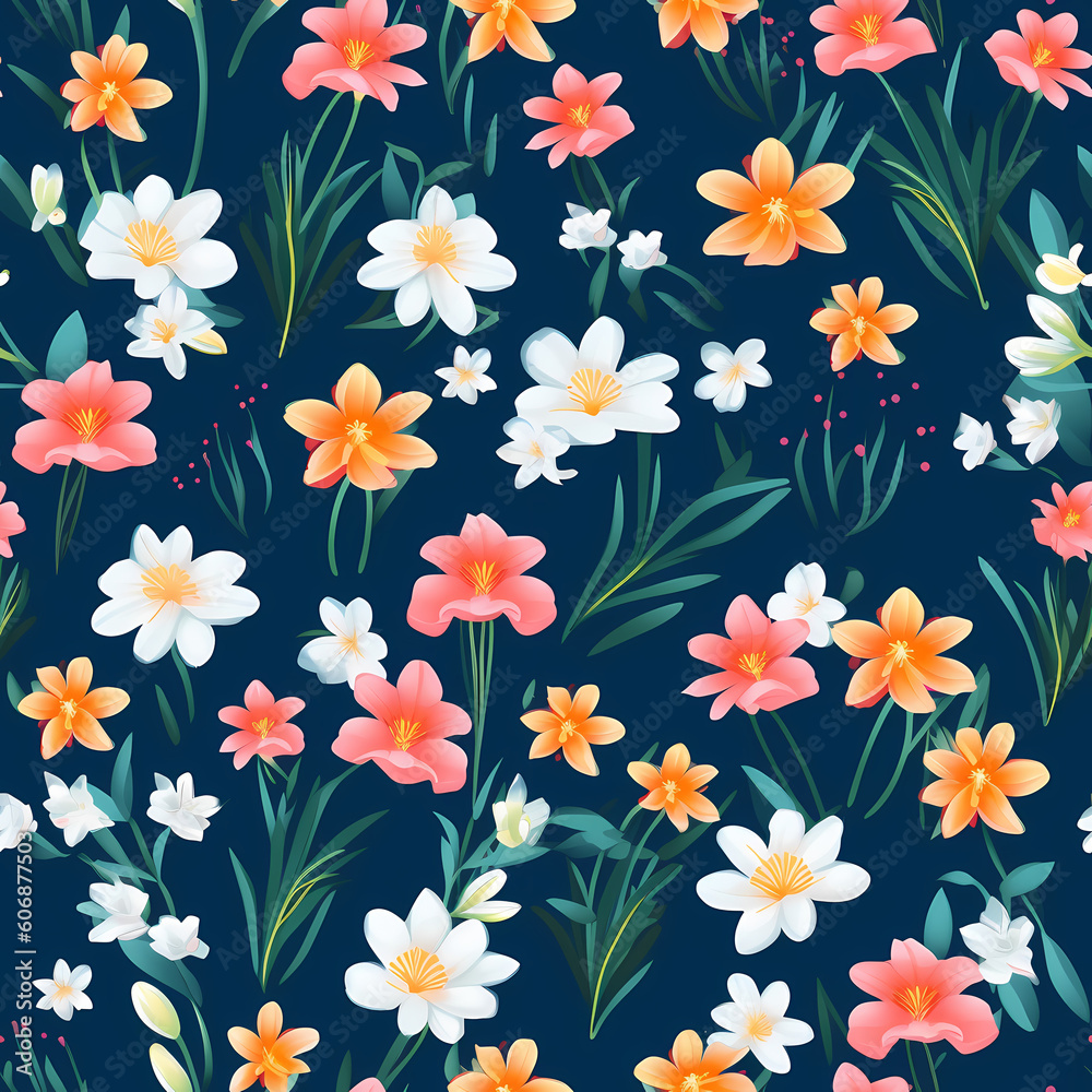 Seamless Flower Pattern Seamless Flower Pattern