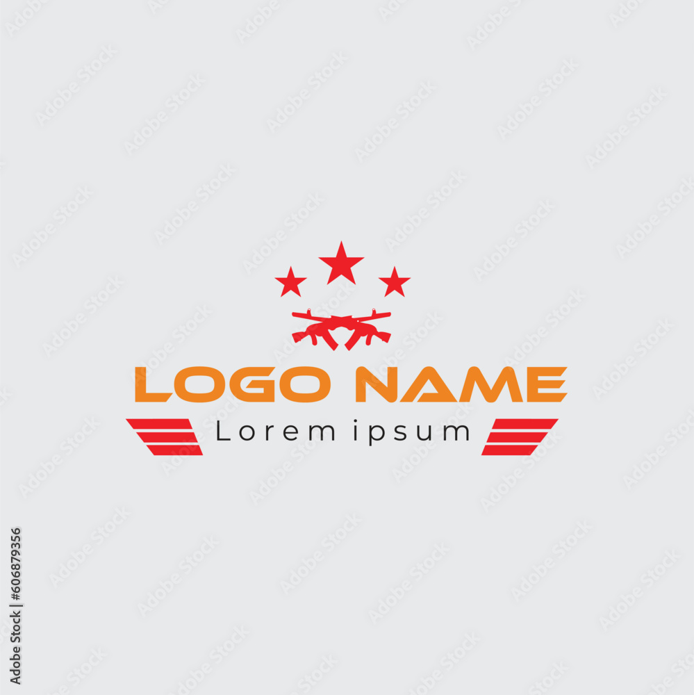 Gun logo and Military action logo vector design. Gun logo and Military action logo vector design.