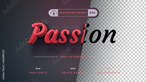 Passion - Editable Text Effect, Font Style