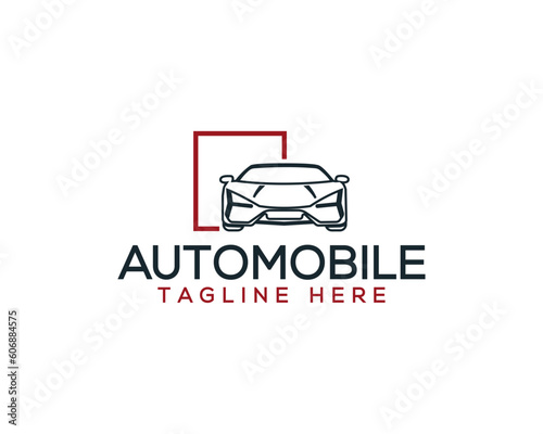 Modern sports car vector logo design for car company, brand, sports and others.