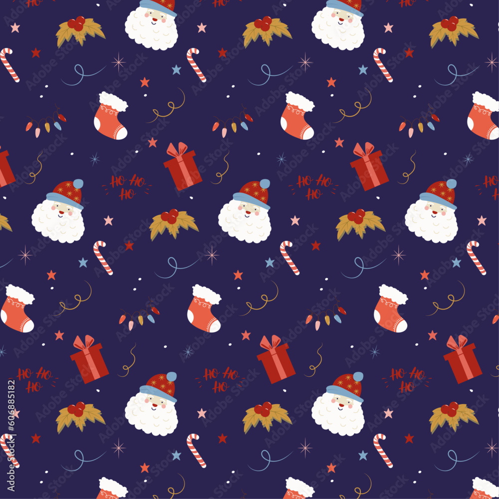 Vector Illustration of a New Year and Christmas Pattern Vector Illustration of a New Year and Christmas Pattern