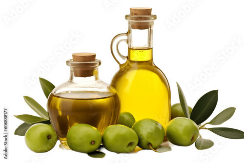Olive Oil on Transparent Background. AI