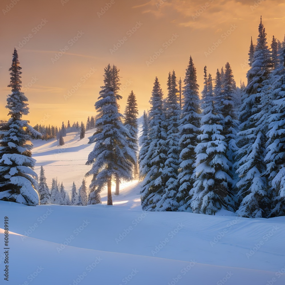 1340 Winter Wonderland: A serene and wintry background featuring a snowy landscape with snow-covered trees, sparkling snowflakes, and a tranquil and peaceful winter atmosphere1, Generative AI 1340 Winter Wonderland: A serene and wintry background featuring a snowy landscape with snow-covered trees, sparkling snowflakes, and a tranquil and peaceful winter atmosphere1, Generative AI