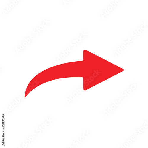 red arrow isolated on white