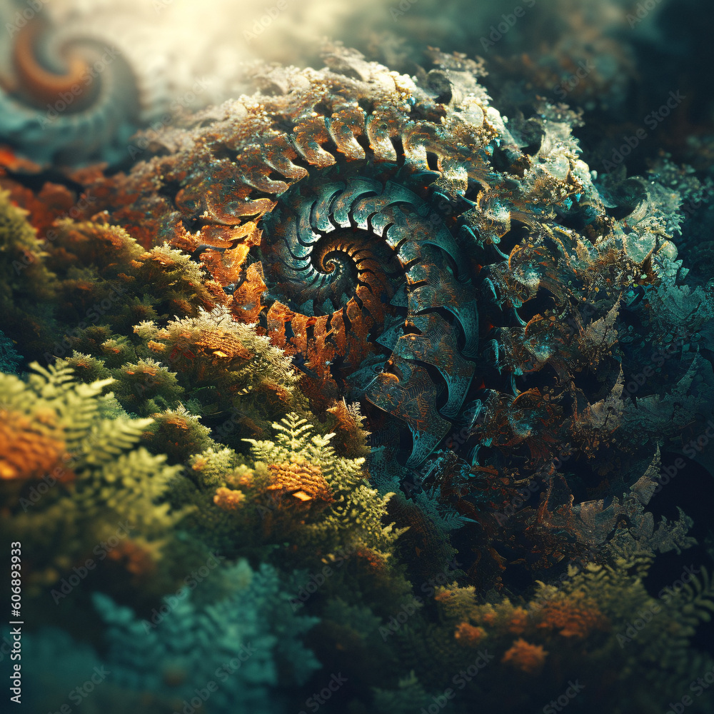 Beautifully generated mandelbrot fractals in vibrant colors of gold ...
