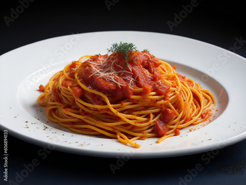 Gourmet Spaghetti Pasta Dish - Realistic Photo (AI Generated)