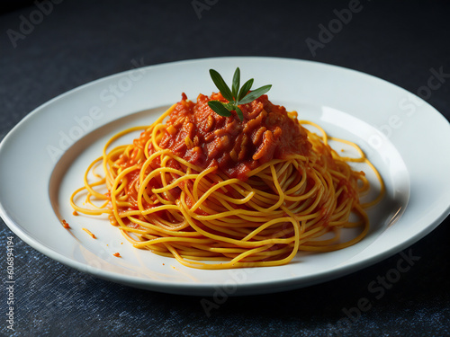 Gourmet Spaghetti Pasta Dish - Realistic Photo (AI Generated)