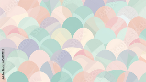 Pastel color patterns background. Abstract figures. IA generated.