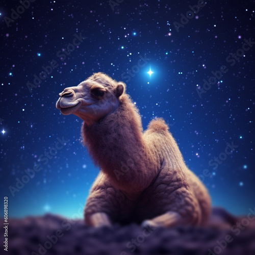 The Festive Spirit of Eid al-Adha - A camel made with generative ai