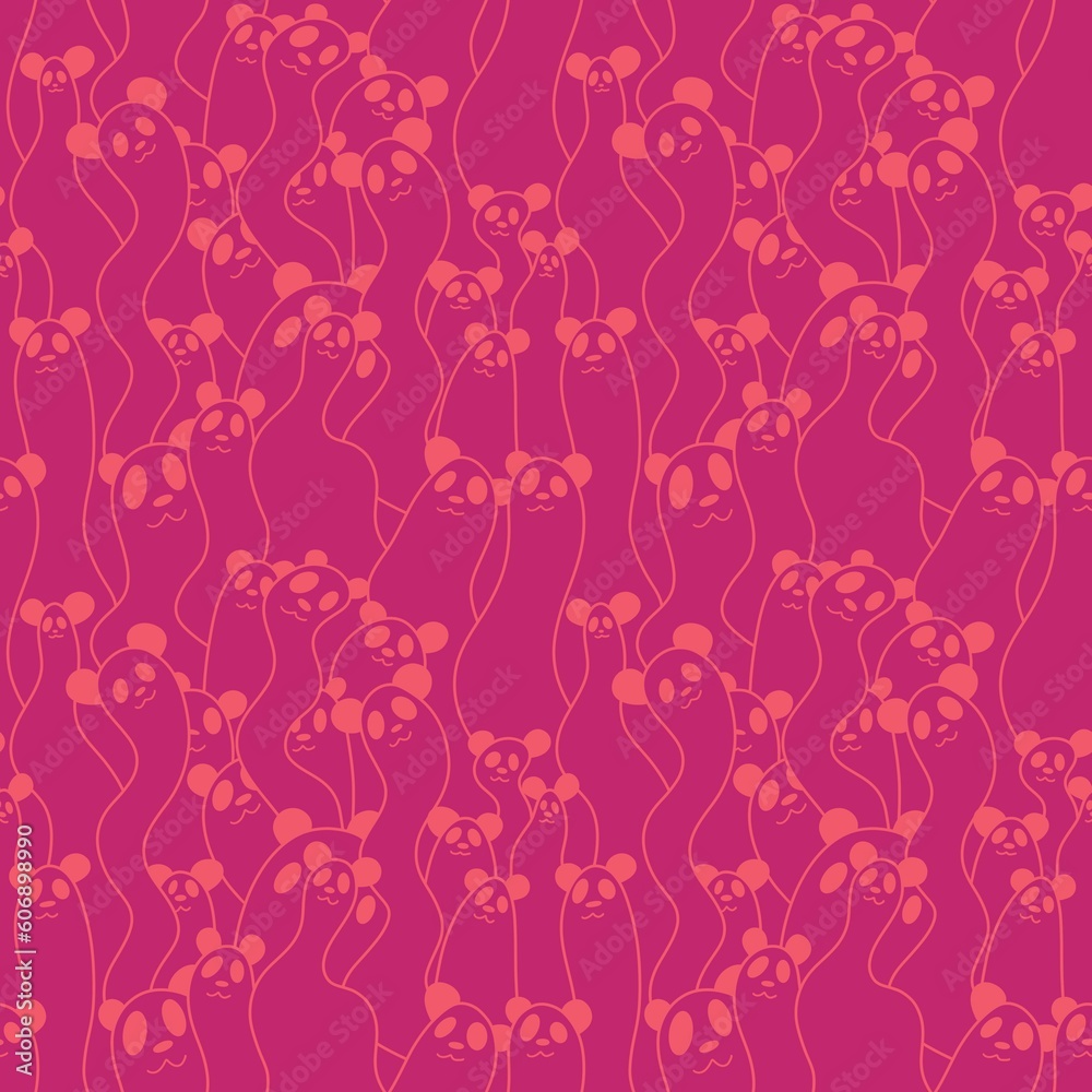 Cartoon animals seamless panda pattern for wallpaper and fabrics and textiles and linens and kids clothes print Cartoon animals seamless panda pattern for wallpaper and fabrics and textiles and linens and kids clothes print