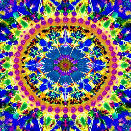 1464 Abstract Kaleidoscope Art: A dynamic and mesmerizing background featuring abstract kaleidoscope art with intricate patterns and vibrant colors2, Generative AI photo