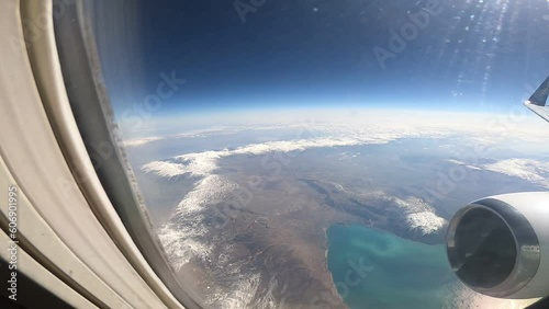 View from airplane window. GoPro Hero7 photo