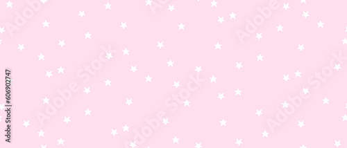 Tiny Stars Seamless Vector Pattern. Irregular Hand Drawn Simple Starry Print for Fabric,Textile,Wrapping Paper. Galaxy Design. Little Stars Isolated on a Light Pink Background. RGB Color. © Magdalena