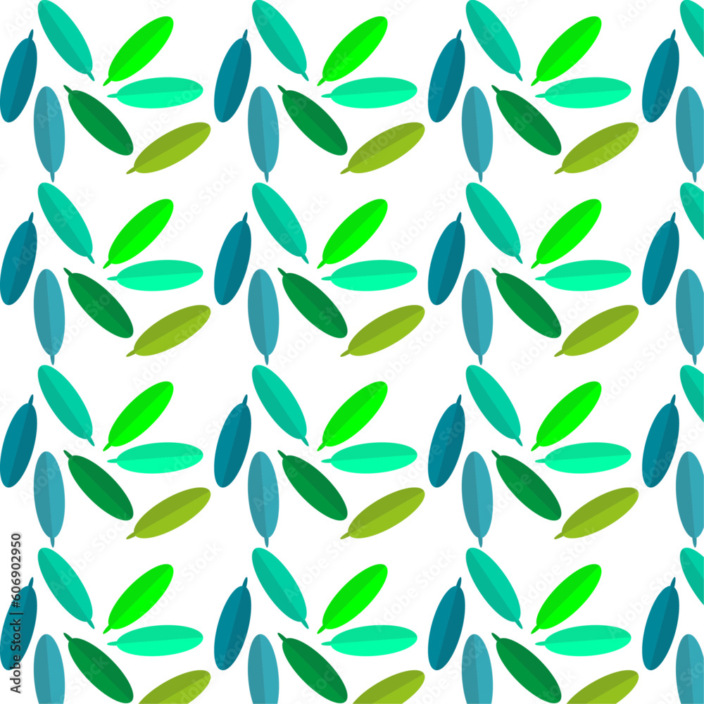 Pattern of leaves in green tones