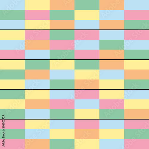 Pattern of rectangles of pastel colors 