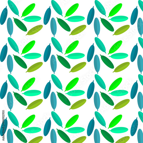 Pattern of leaves in green tones