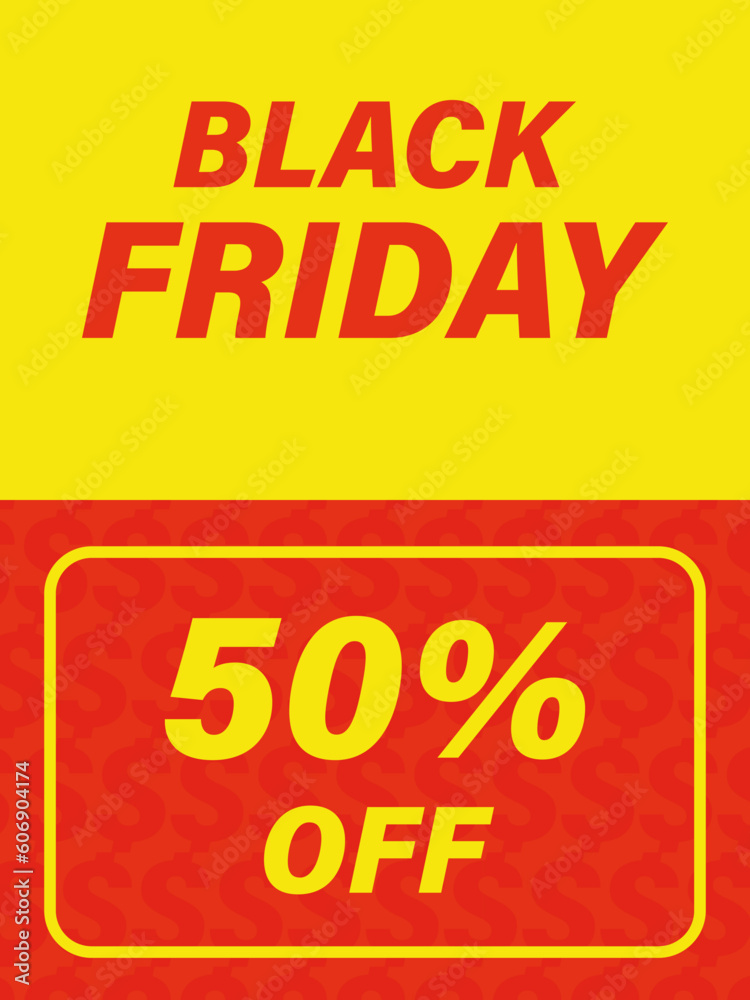 Black Friday Yellow, Red and Black Posters Set of 12 Black Friday Yellow, Red and Black Posters Set of 12