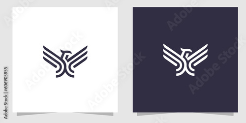 eagle line logo design template