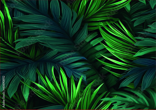 green leaves, Leafly backgraund, AI Generative, photo