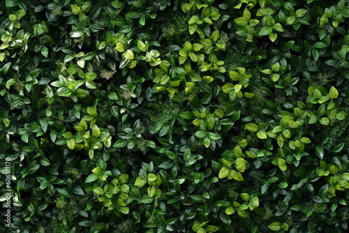 Green plant tree wall background texture. AI generative © SANGHYUN
